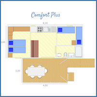 Piantina bungalow Comfort Plus
